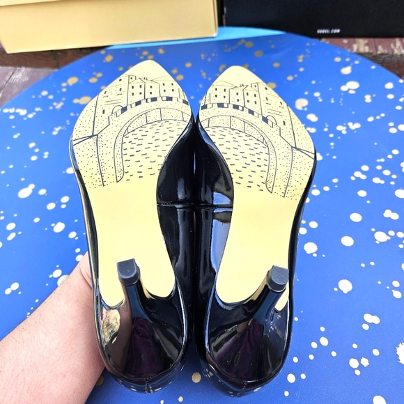Bella Vita Define ll Black Pat Heels Shoes Women's Size 7.5 - Picture 14 of 15
